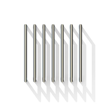 Silver, steel wire square with vertical shadows. 3D render illustration isolated on white background