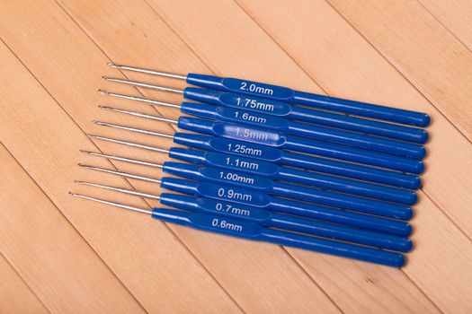 Photo of colorful crochet hooks