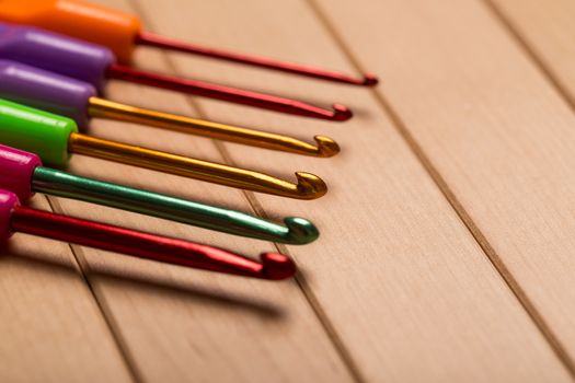 Photo of colorful crochet hooks