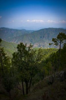 Light on a mountain in Almora, India