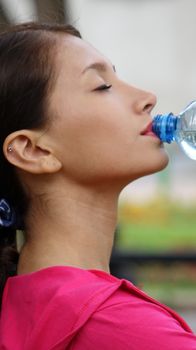 Female Drinking Water