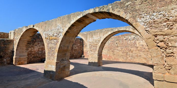 Rethymno city Greece Fortezza ruins fortress landmark architecture
