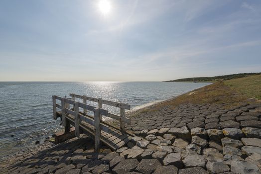 Control dock on a water luis on the Wadden island Vlieland in the Netherlands
