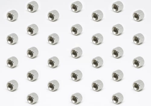 female screw pattern isolated on white background