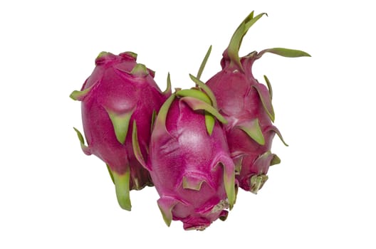 Pitaya or Dragon Fruit isolated against white background clipping path