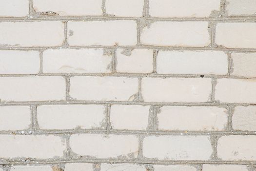 White grunge brick wall background texture