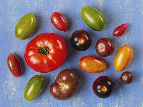 close up of rustic heirloom tomato