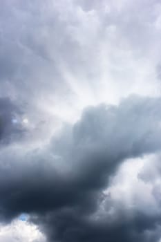 Abstract background, dark sky with clouds close-up