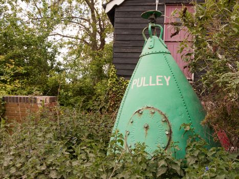 a big green pulley outside from sailing in garden front cool retro chic style