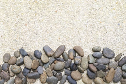 small stone on gravel background copy space