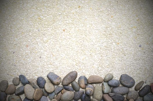 small stone on gravel background copy space