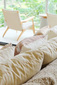 Detail  image of Cushion on sofa in modern living room
