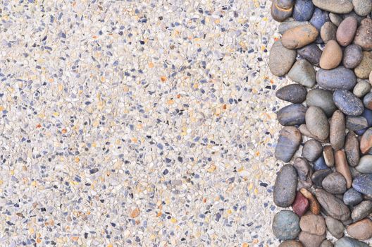 small stone on gravel background copy space