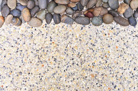 small stone on gravel background copy space