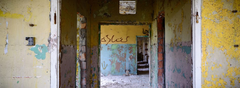 ruins of a very heavily polluted industrial factory, industrial series