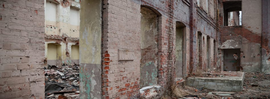 ruins of a very heavily polluted industrial factory, industrial series