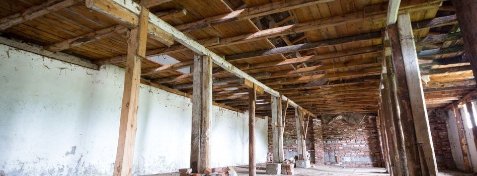 ruins of a very heavily polluted industrial factory, industrial series