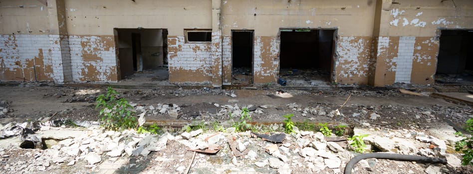ruins of a very heavily polluted industrial factory, industrial series