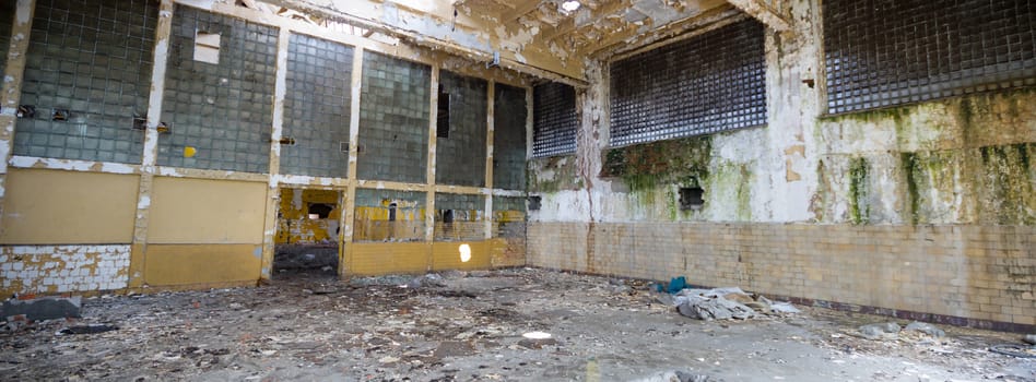 ruins of a very heavily polluted industrial factory, industrial series