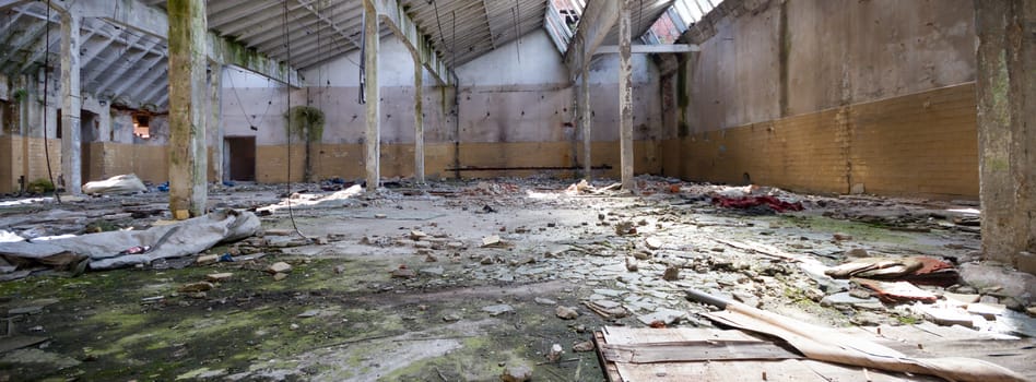 ruins of a very heavily polluted industrial factory, industrial series