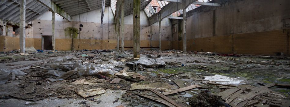 ruins of a very heavily polluted industrial factory, industrial series