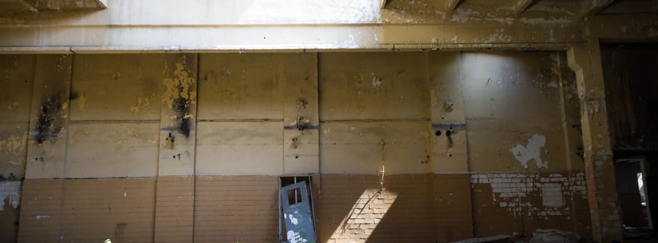 ruins of a very heavily polluted industrial factory, industrial series