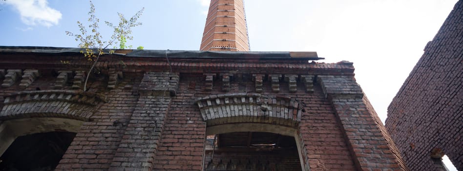 ruins of a very heavily polluted industrial factory, industrial series