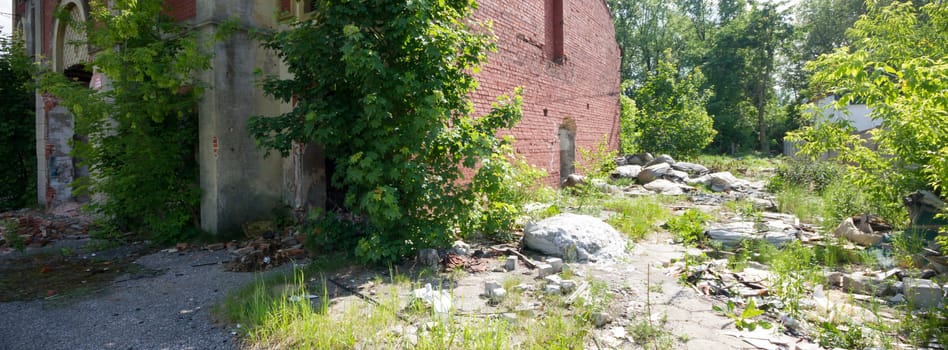 ruins of a very heavily polluted industrial factory, industrial series