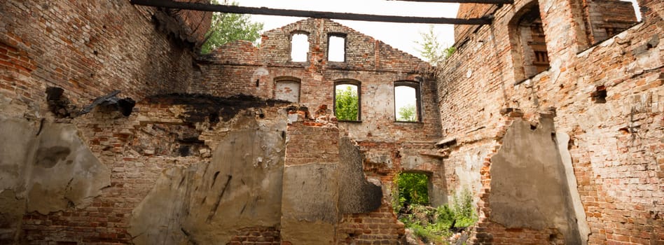 ruins of a very heavily polluted industrial factory, industrial series