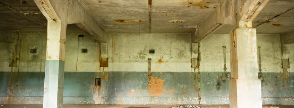 ruins of a very heavily polluted industrial factory, industrial series