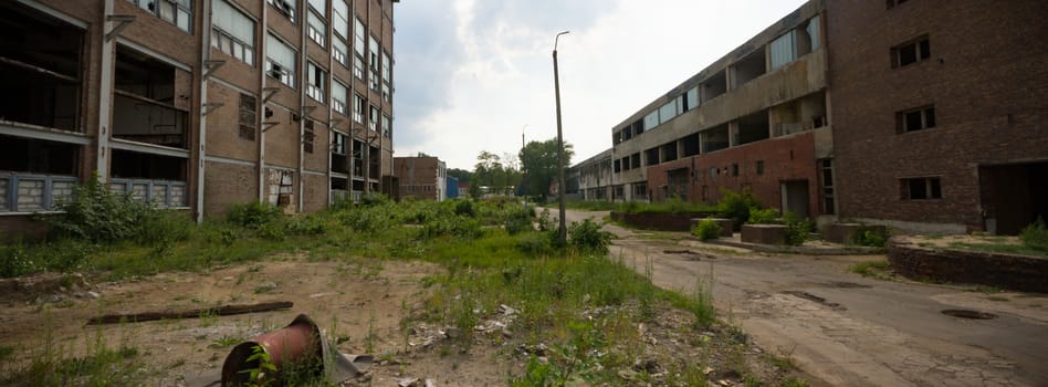ruins of a very heavily polluted industrial factory, industrial series