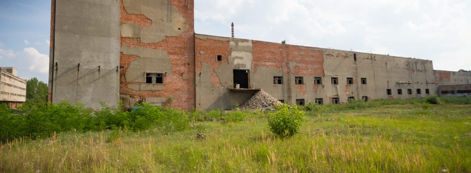 ruins of a very heavily polluted industrial factory, industrial series