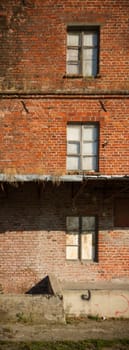 ruins of a very heavily polluted industrial factory, industrial series