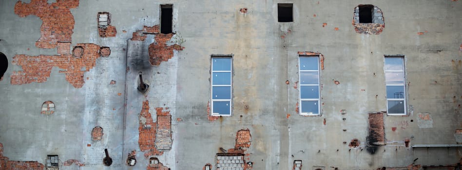 ruins of a very heavily polluted industrial factory, industrial series