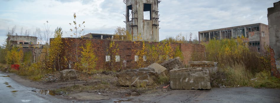 ruins of a very heavily polluted industrial factory, industrial series