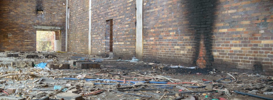 ruins of a very heavily polluted industrial factory, industrial series