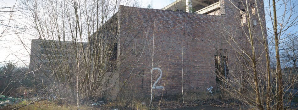 ruins of a very heavily polluted industrial factory, industrial series