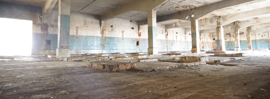 ruins of a very heavily polluted industrial factory, industrial series