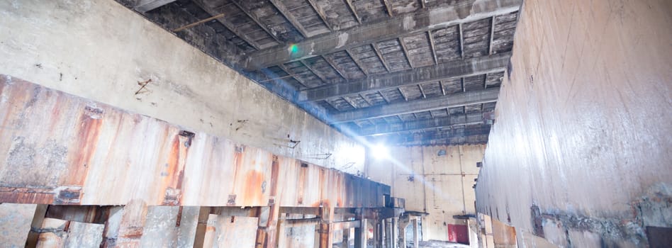 ruins of a very heavily polluted industrial factory, industrial series