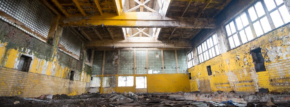 ruins of a very heavily polluted industrial factory, industrial series