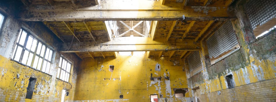 ruins of a very heavily polluted industrial factory, industrial series