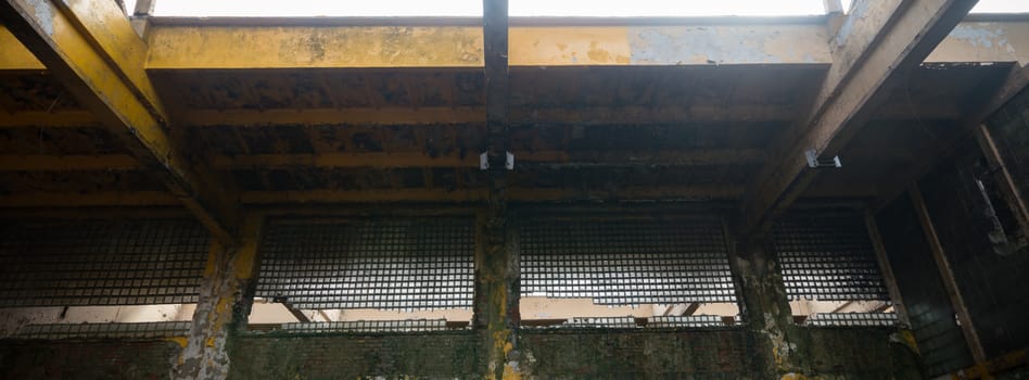 ruins of a very heavily polluted industrial factory, industrial series