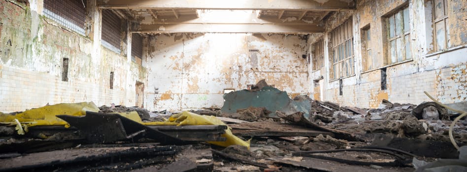 ruins of a very heavily polluted industrial factory, industrial series