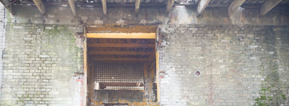 ruins of a very heavily polluted industrial factory, industrial series