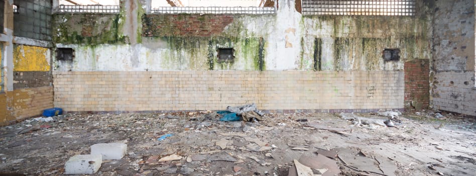ruins of a very heavily polluted industrial factory, industrial series