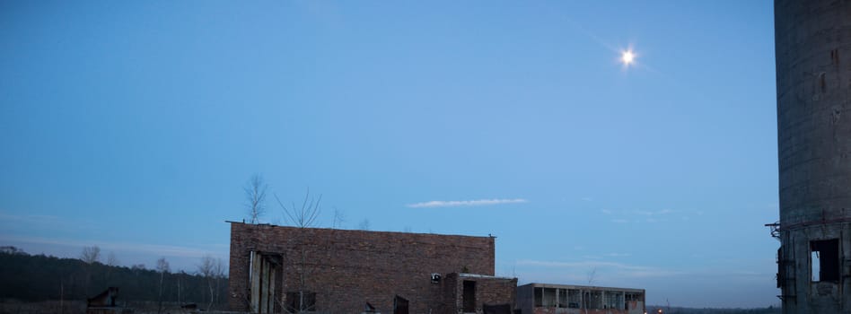 ruins of a very heavily polluted industrial factory, industrial series