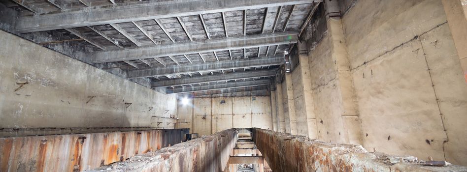 ruins of a very heavily polluted industrial factory, industrial series