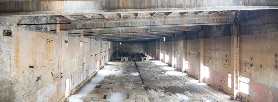 ruins of a very heavily polluted industrial factory, industrial series