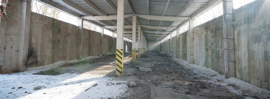 ruins of a very heavily polluted industrial factory, industrial series