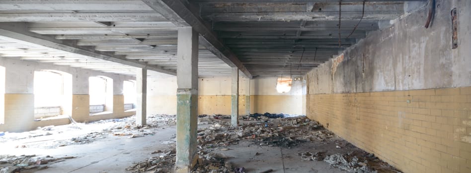 ruins of a very heavily polluted industrial factory, industrial series